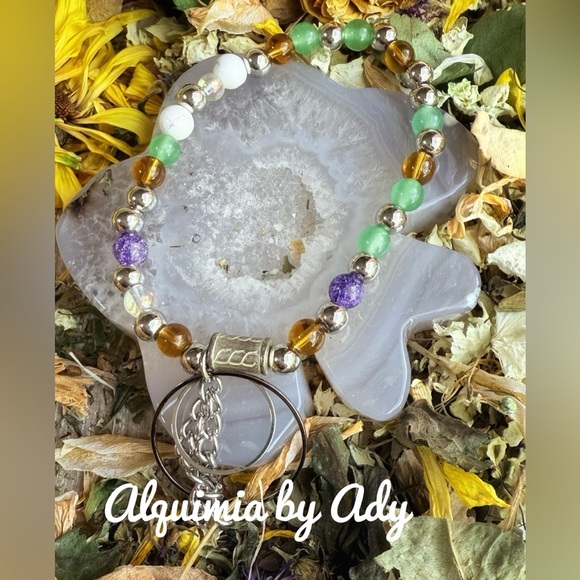 GEMSTONES GREEN BOHEMIAN BRACELET CHARMS - Picture 1 of 3